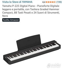 YAMAHA  P-225 Pianoforte Digitale 88 tasti