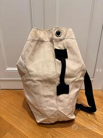 Borsa sacca in tela canvas color naturale