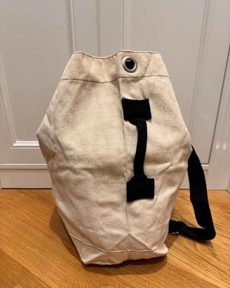 Borsa sacca in tela canvas color naturale