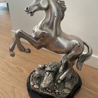 Statua cavallo argento Ottaviani