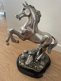 Statua cavallo argento Ottaviani