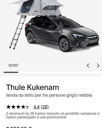tenda da tetto thule