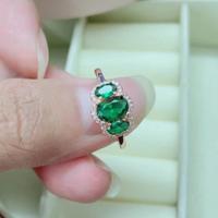 PANDORA 180057C01 Anello Trilogy Vintage Verde