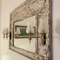 SPECCHIERA SHABBY PROVENZALE + APPLIQUE ANNI 50 
