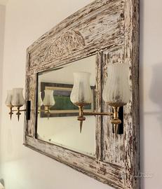 SPECCHIERA SHABBY PROVENZALE + APPLIQUE ANNI 50 