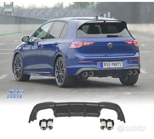 DIFFUSORE VOLKSWAGEN VW GOLF 8 LOOK R DOPPIA USCIT