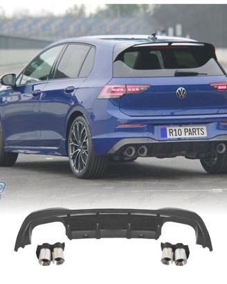 DIFFUSORE VOLKSWAGEN VW GOLF 8 LOOK R DOPPIA USCIT