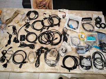 cavi audio, video, USB, ottici e rete.