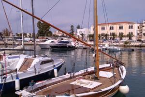 Gozzo in legno a vela latina