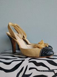 Scarpe Prada Vintage Slingback Tacchi Taglia 36