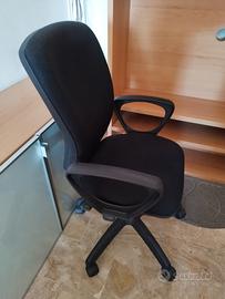 SEDIA DA SCRIVANIA GIREVOLE NERA