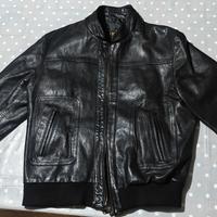 UOMO NERO GIUBBOTTO GIUBBINO Giacca IN Vera PELLE 