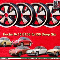 4 pz cerchi Porsche Fuchs 6x15 ET36 5x130
