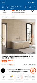 vasca da bagno 150