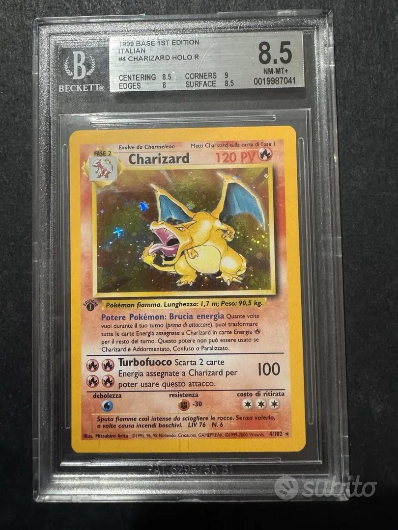 Pokemon Charizard Set Base 4/102 Holo 1 Edizione - Collezionismo In ...