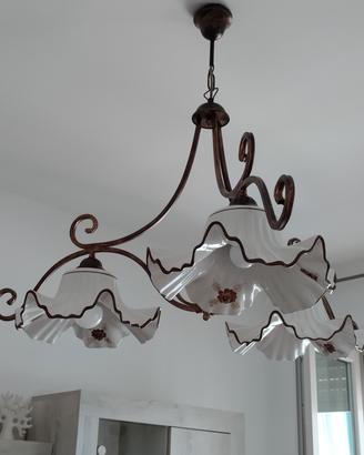 lampadario rustico