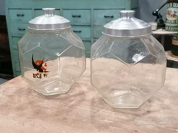 rara coppia vasi caramelle Elah vetro vintage 