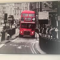Quadro Londra con bus rosso - grande formato 100X1