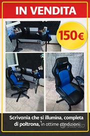 scrivania con poltrona 