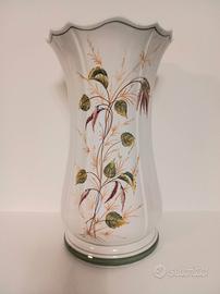 vaso bianco in ceramica con fiori 29 cm