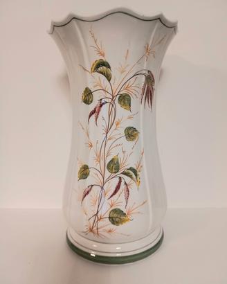 vaso bianco in ceramica con fiori 29 cm