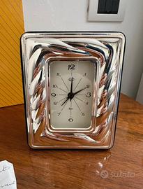 Orologio da tavolo in argento