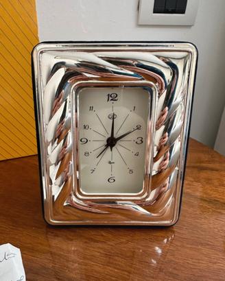 Orologio da tavolo in argento