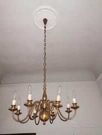 Lampadario Grande Metallo a 6 Punti Luce Diam 75cm