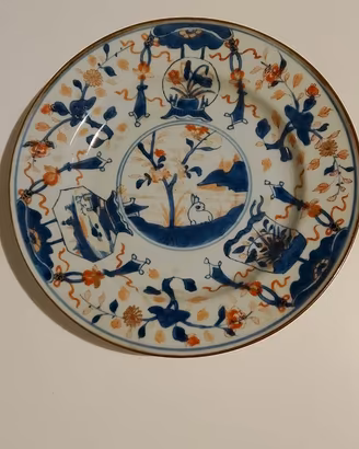 Antico piatto porcellana cine dipinto a mano Imari