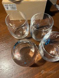 SET DI 6 BICCHIERI IN VETRO TRASPARENTE