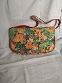 Borsa Pollini stoffa laminata e ecopelle 