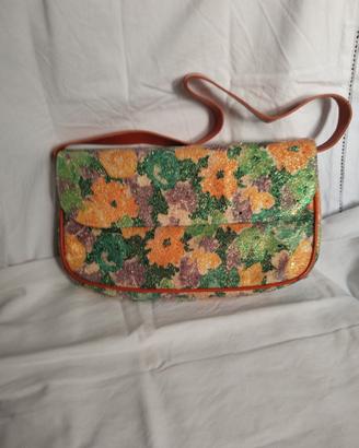 Borsa Pollini stoffa laminata e ecopelle 
