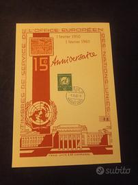 FOGLIO CELEBRATIVO (15°ANNIVERSARIO NAZIONI UNITE)