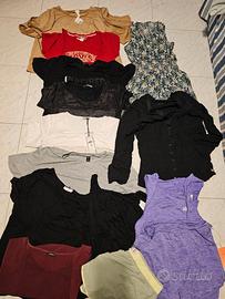 LOTTO 14 PEZZI T SHIRT DONNA VARI MARCHI L-XL