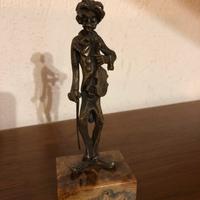 Soprammobile Violinista in bronzo