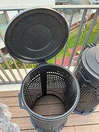 Bidoni trespoli esterno polietilene con coperchio