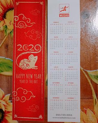 Segnalibro Wushu Calendario Anno 2020