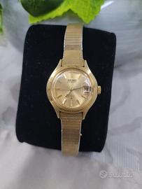 seiko automatico  femminile  cassa placcata oro