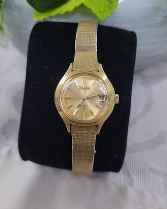 seiko automatico  femminile  cassa placcata oro