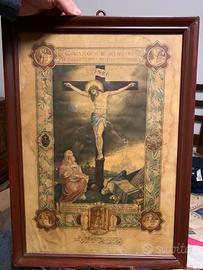 Quadro anno 1917 Papa Benedetto XV "indulgenza"