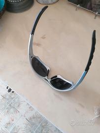 occhiali da sole modello ciclista argento