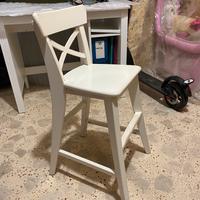 Sedia/sgabello in legno per bambini Ikea