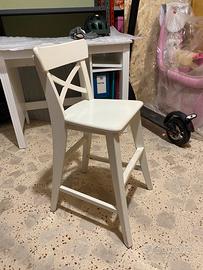 Sedia/sgabello in legno per bambini Ikea