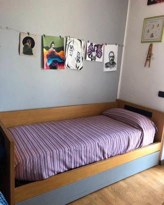 Letto singolo con letto aggiuntivo