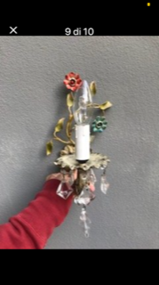 Abat-jour di metallo con roselline