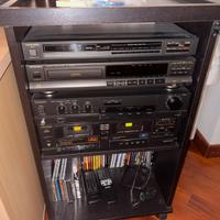 Stereo completo technis vintage + 2 casse e mobile