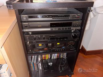 Stereo completo technis vintage + 2 casse e mobile