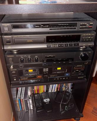 Stereo completo technis vintage + 2 casse e mobile
