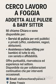 Addetta ai servizi di pulizia