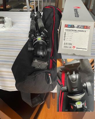 Treppiedi Manfrotto 190XPROB con testina 496RC2